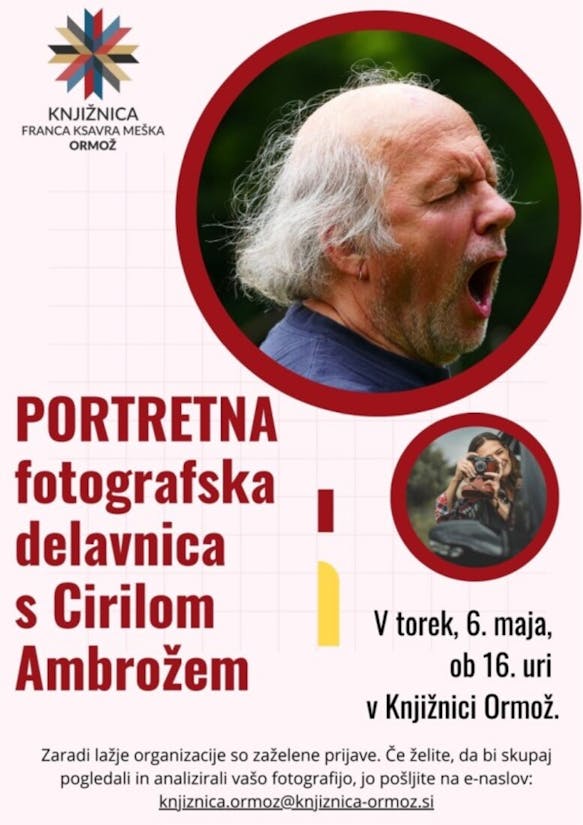Portretna fotografska delavnica s Cirilom Ambrožem